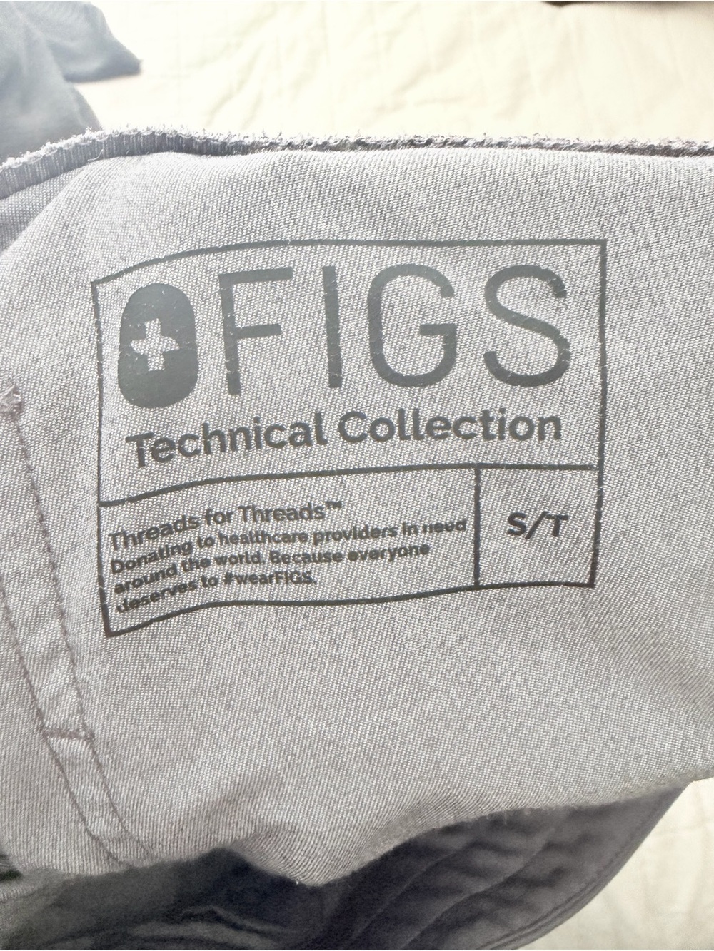 TALL Figs Zamora Jogger Pants - Graphite Heather Gray, Small TALL - Picture 6 of 6
